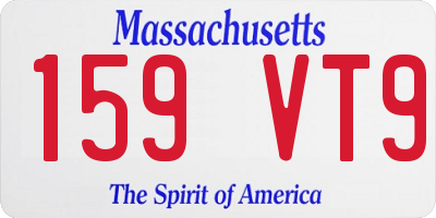 MA license plate 159VT9