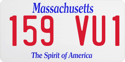 MA license plate 159VU1