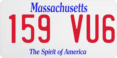 MA license plate 159VU6