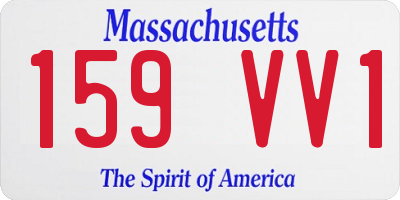 MA license plate 159VV1