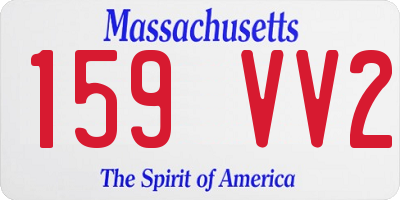 MA license plate 159VV2