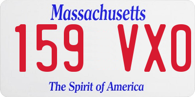 MA license plate 159VX0