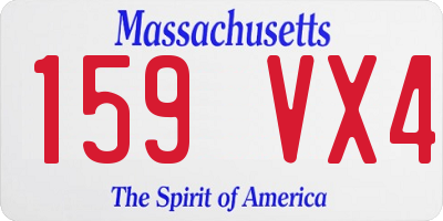 MA license plate 159VX4