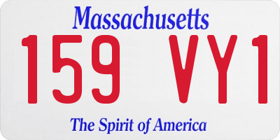 MA license plate 159VY1