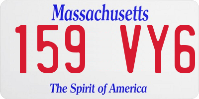 MA license plate 159VY6