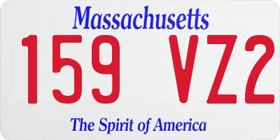 MA license plate 159VZ2