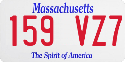 MA license plate 159VZ7