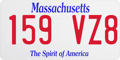 MA license plate 159VZ8