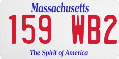 MA license plate 159WB2