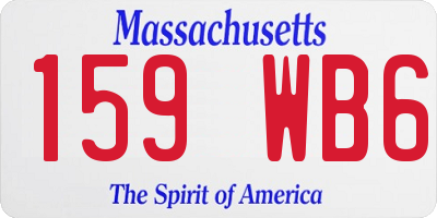 MA license plate 159WB6