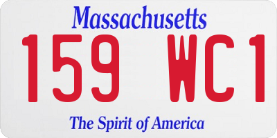 MA license plate 159WC1