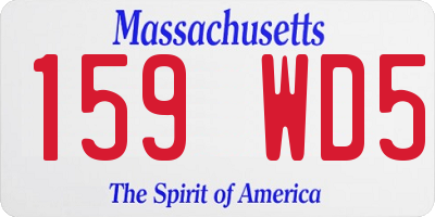 MA license plate 159WD5