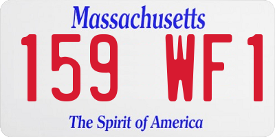 MA license plate 159WF1