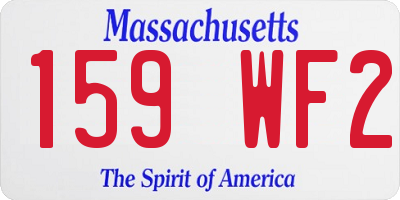 MA license plate 159WF2