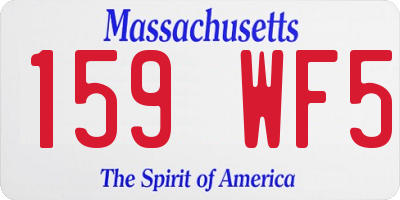 MA license plate 159WF5