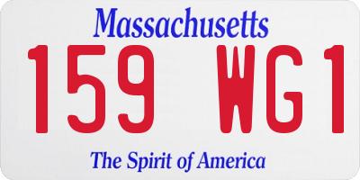 MA license plate 159WG1