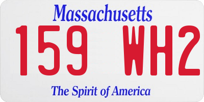 MA license plate 159WH2