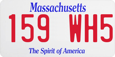 MA license plate 159WH5
