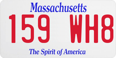 MA license plate 159WH8
