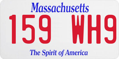 MA license plate 159WH9