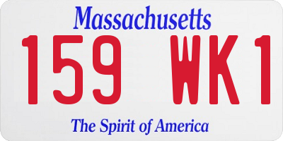 MA license plate 159WK1