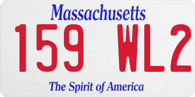 MA license plate 159WL2