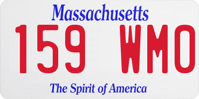 MA license plate 159WM0