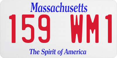 MA license plate 159WM1