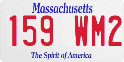 MA license plate 159WM2