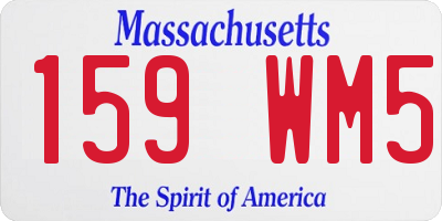 MA license plate 159WM5