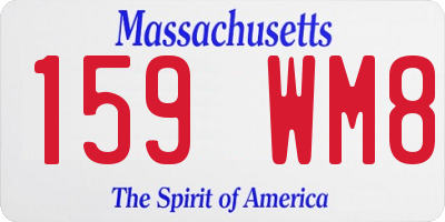 MA license plate 159WM8
