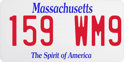 MA license plate 159WM9