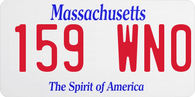 MA license plate 159WN0
