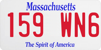 MA license plate 159WN6