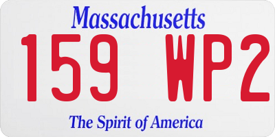 MA license plate 159WP2