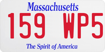 MA license plate 159WP5
