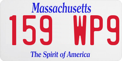 MA license plate 159WP9