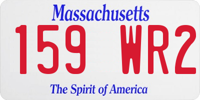 MA license plate 159WR2