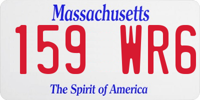 MA license plate 159WR6