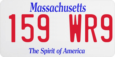 MA license plate 159WR9
