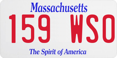 MA license plate 159WS0