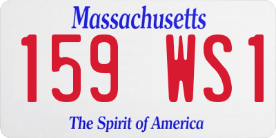 MA license plate 159WS1