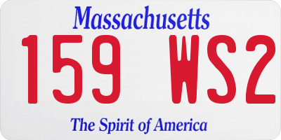 MA license plate 159WS2