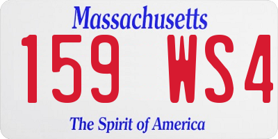 MA license plate 159WS4