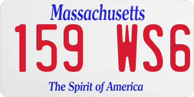 MA license plate 159WS6