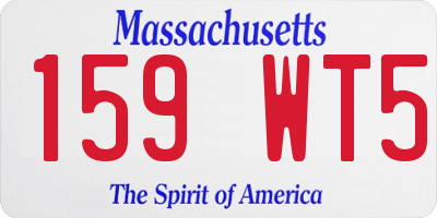 MA license plate 159WT5