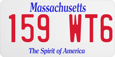 MA license plate 159WT6
