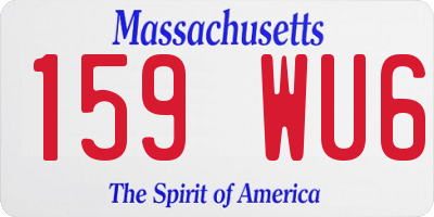 MA license plate 159WU6