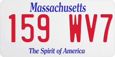 MA license plate 159WV7