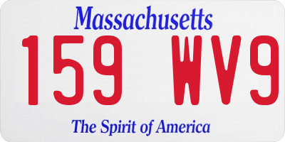 MA license plate 159WV9